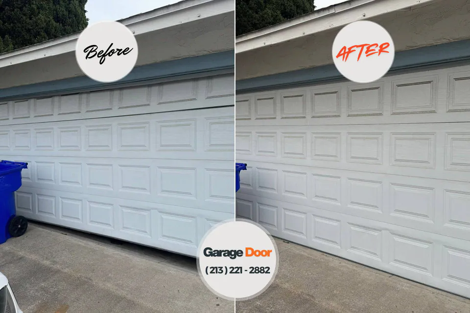 Before and after: garage door repair Estero, FL